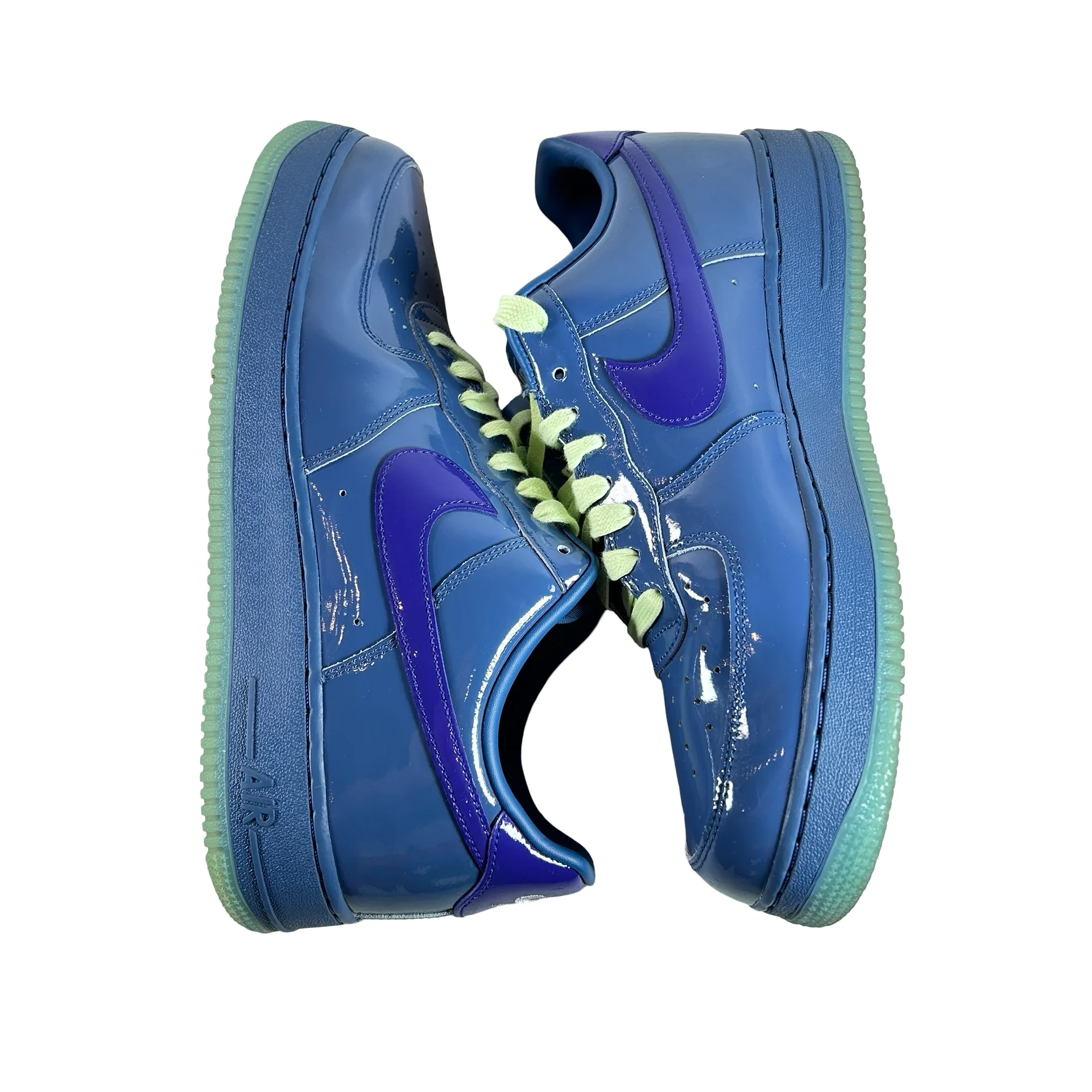 IO4489 400 Nike Air Force 1 Low Patent Leather Mystic Navy Grape Ice [USED] - 11 M (Used) - Image 4