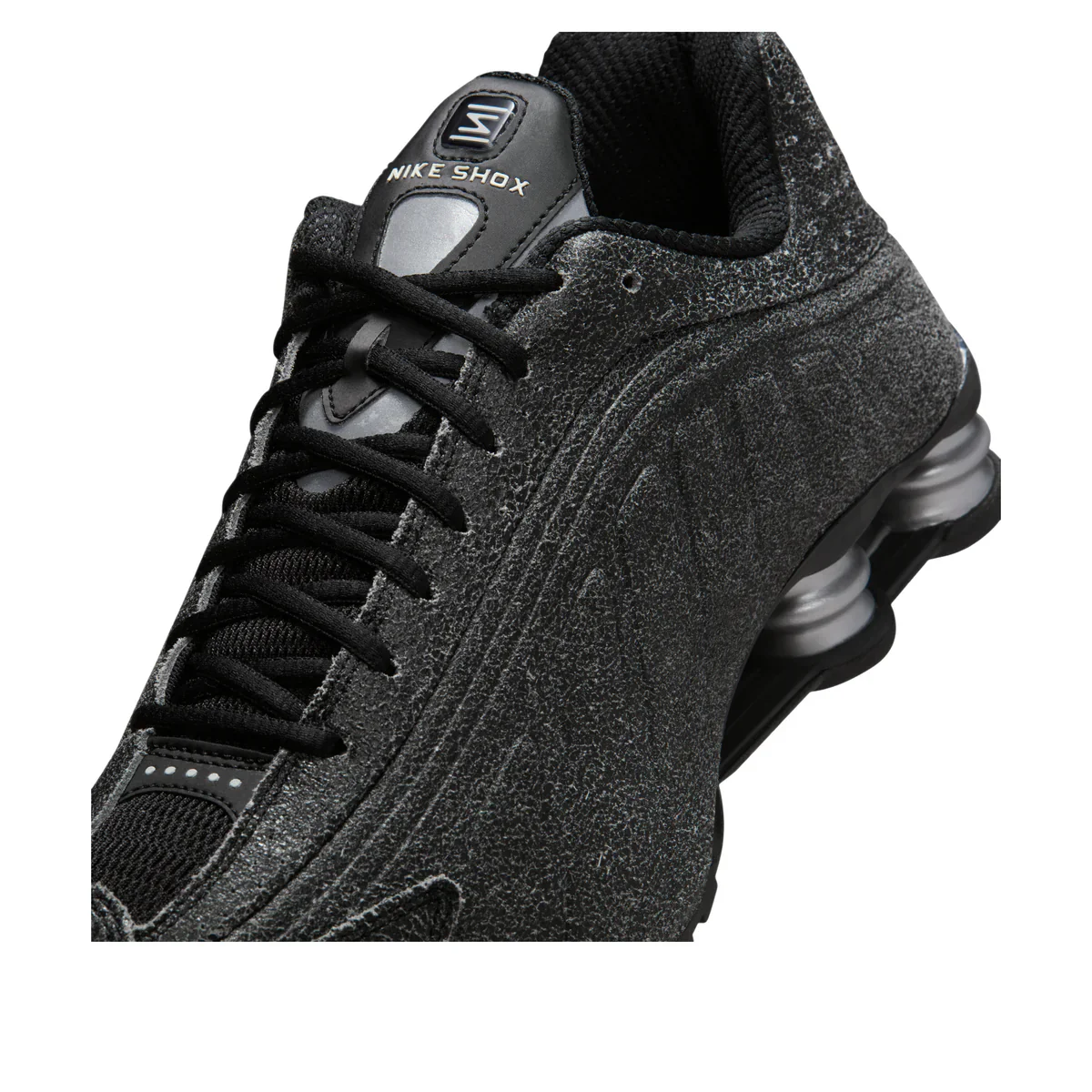 IO4544 002 Nike Shox R4 Black Distressed Leather - Image 5