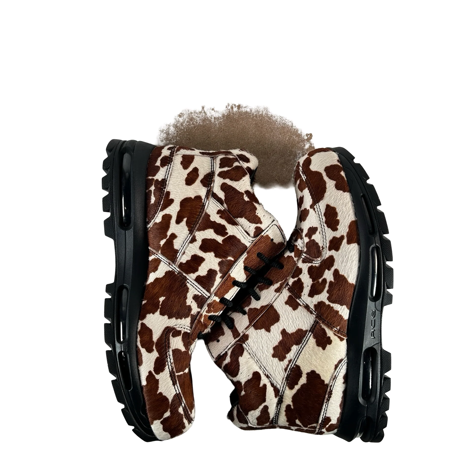 IO4635 100 Nike Air Max Goadome Sail Cacao Wow Cow Print Pony Hair [USED] - 11.5 M (Used) - Image 5