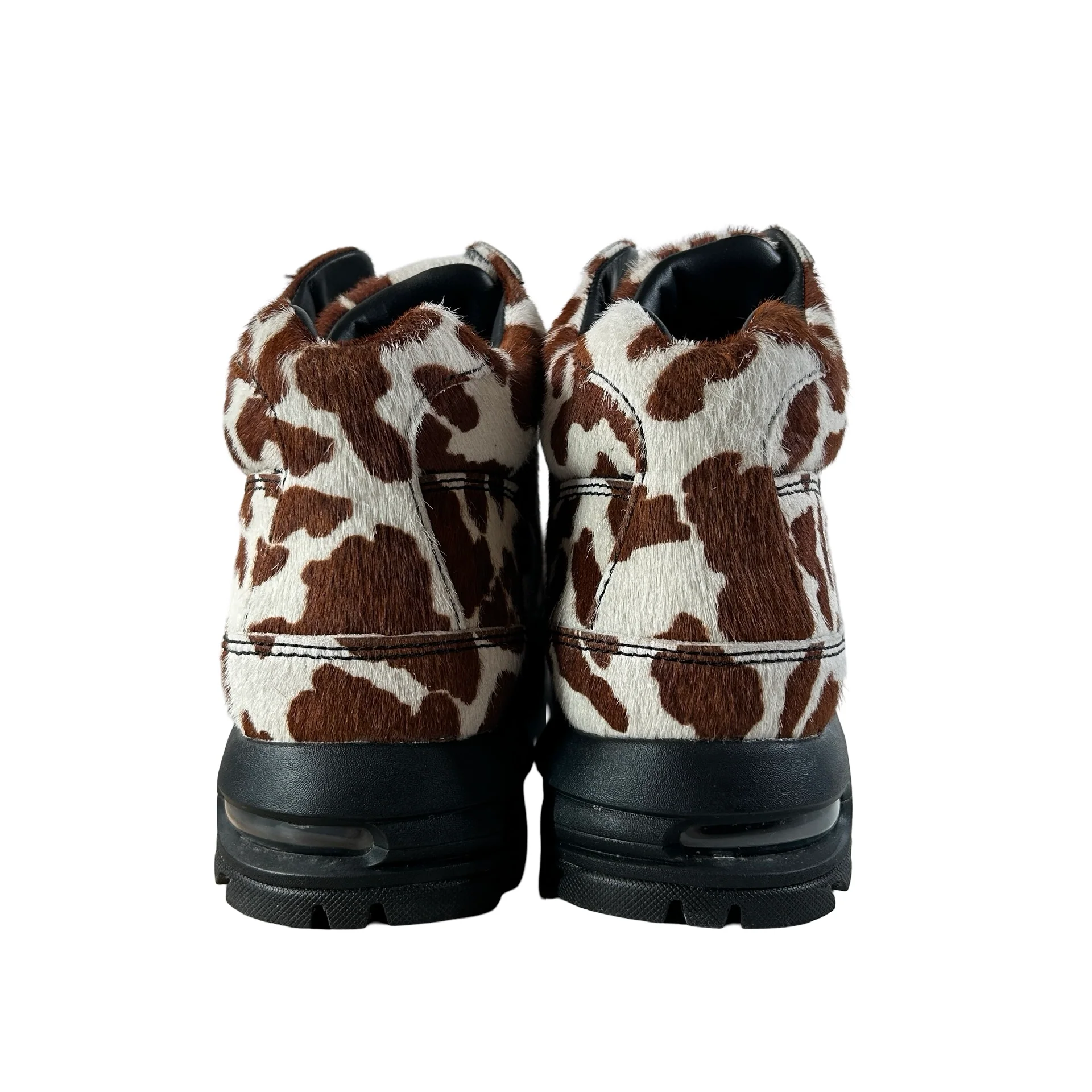 IO4635 100 Nike Air Max Goadome Sail Cacao Wow Cow Print Pony Hair [USED] - 12 M (Used) - Image 3