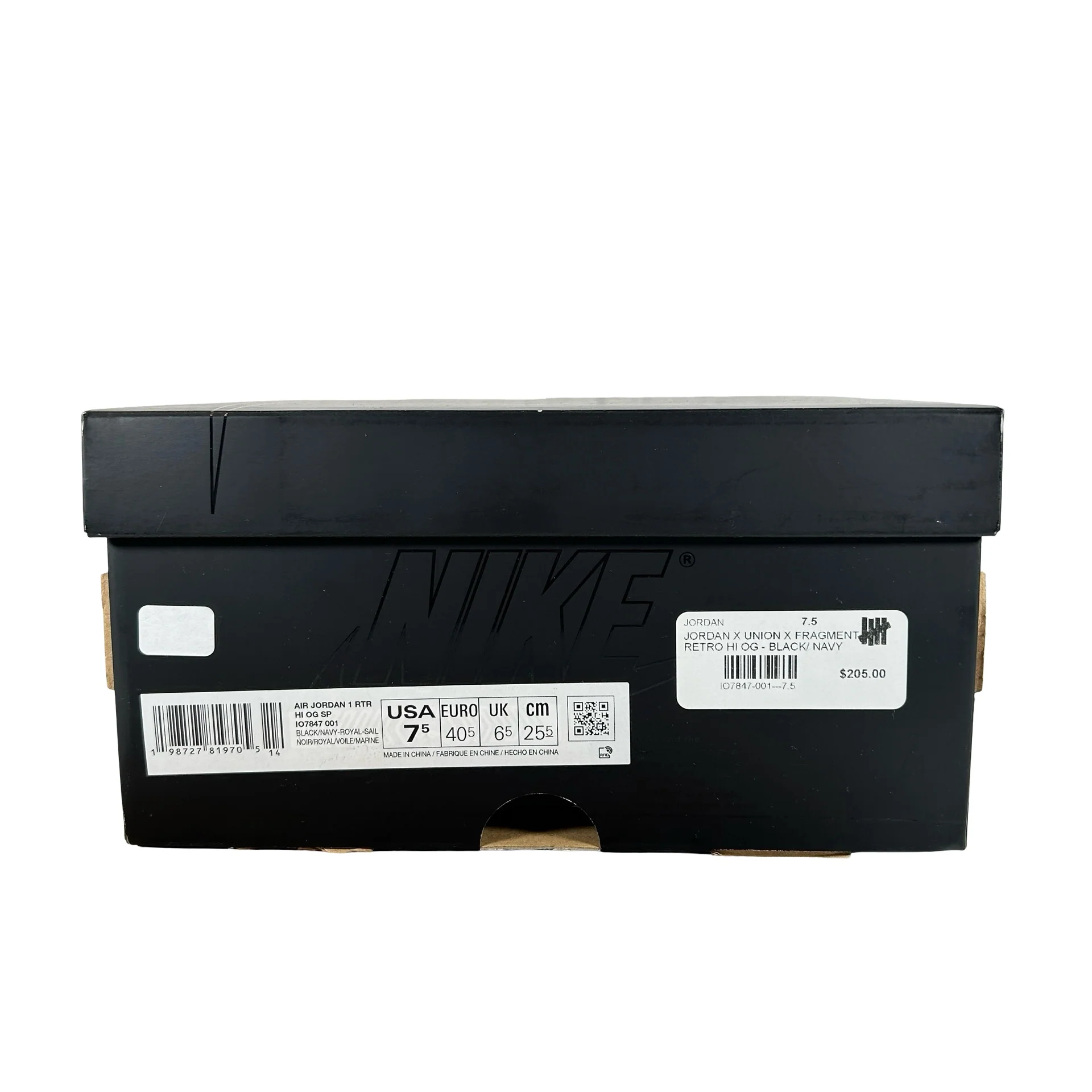 IO7847 001 Jordan 1 Retro High OG SP Fragment x Union LA Sport Royal [USED] - 7.5 M (Used) - Image 7