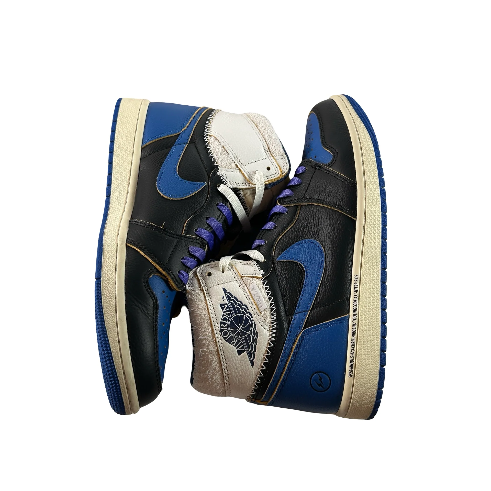 IO7847 001 Jordan 1 Retro High OG SP Fragment x Union LA Sport Royal [USED] - 8 M (Used) - Image 4