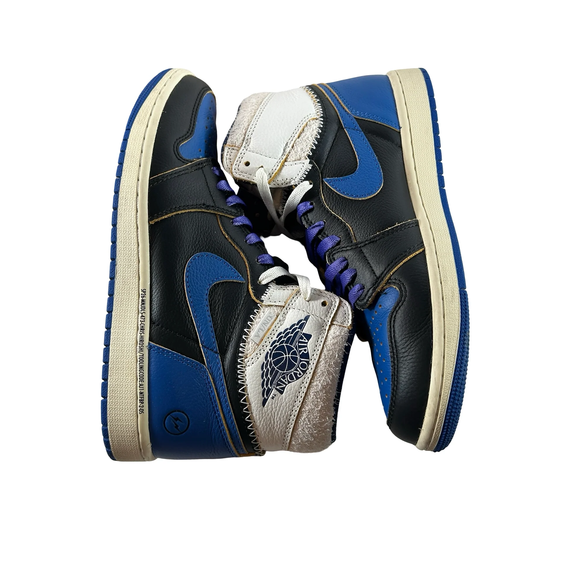 IO7847 001 Jordan 1 Retro High OG SP Fragment x Union LA Sport Royal [USED] - 8 M (Used) - Image 5