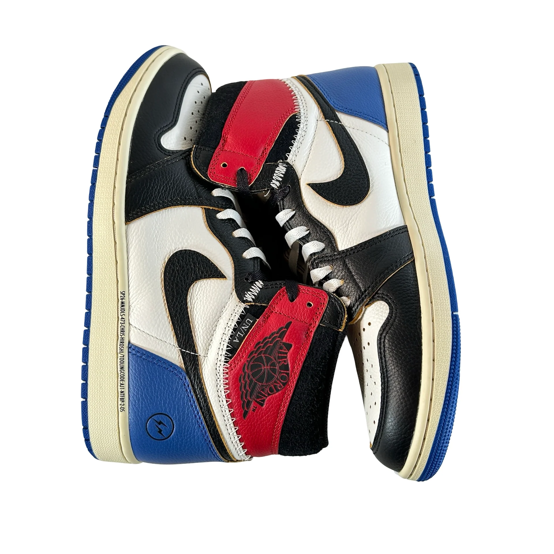 IO7847 002 Jordan 1 Retro High OG SP Fragment x Union LA Varsity Red Sport Royal [USED] - 11 M (Used) - Image 5