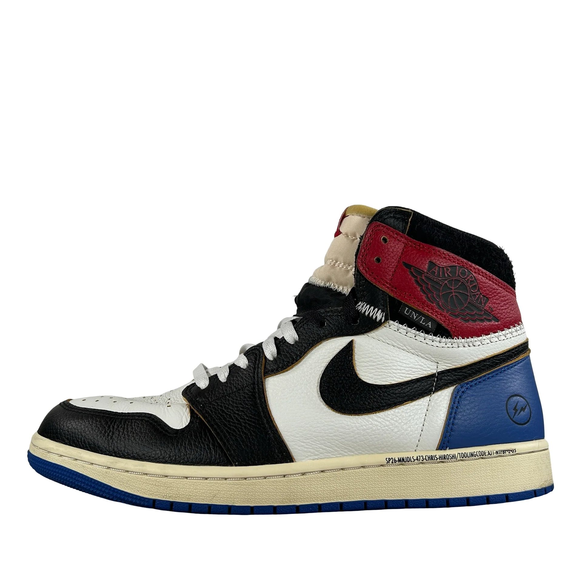 IO7847 002 Jordan 1 Retro High OG SP Fragment x Union LA Varsity Red Sport Royal [USED] - 11 M (Used2)