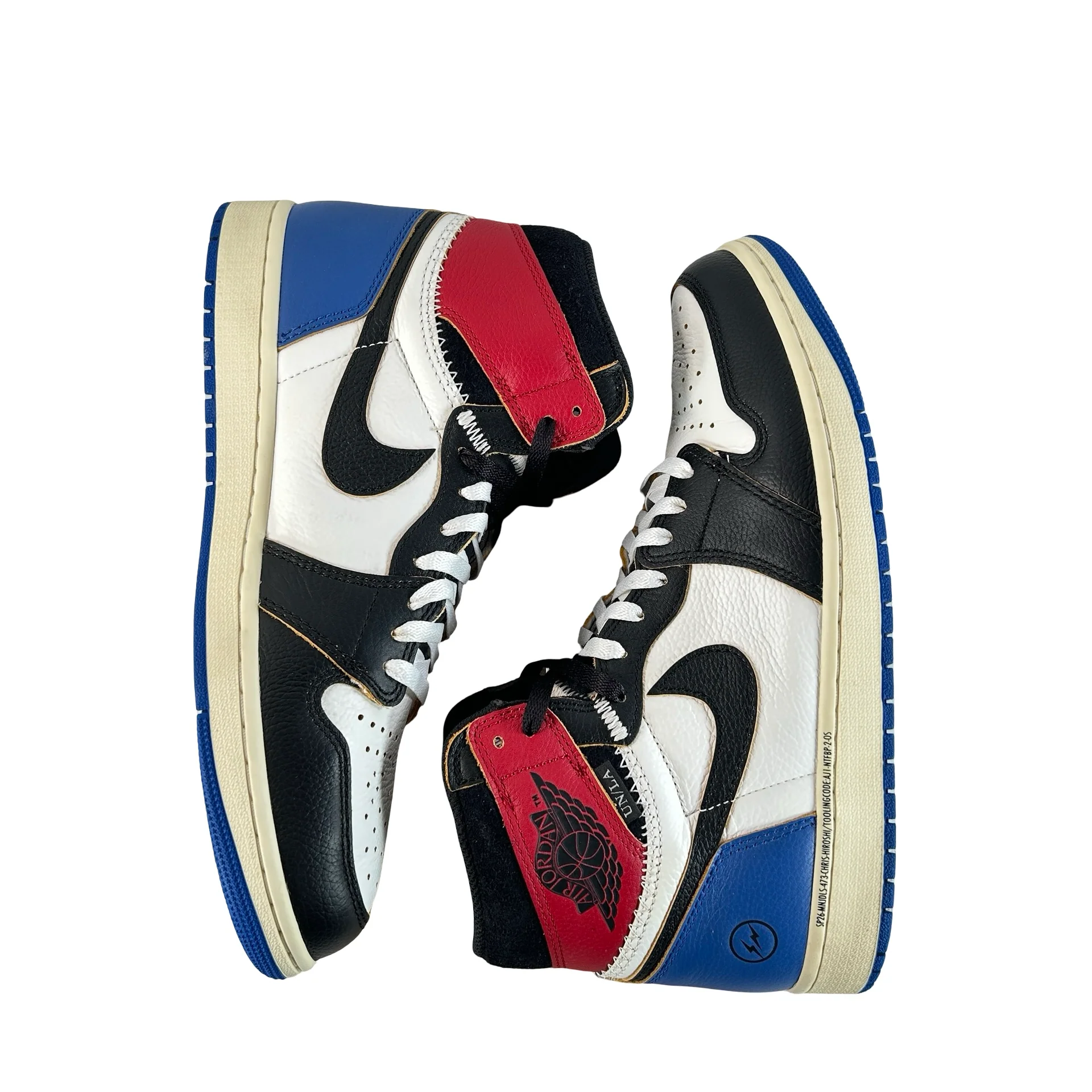 IO7847 002 Jordan 1 Retro High OG SP Fragment x Union LA Varsity Red Sport Royal [USED] - 11 M (Used3) - Image 4
