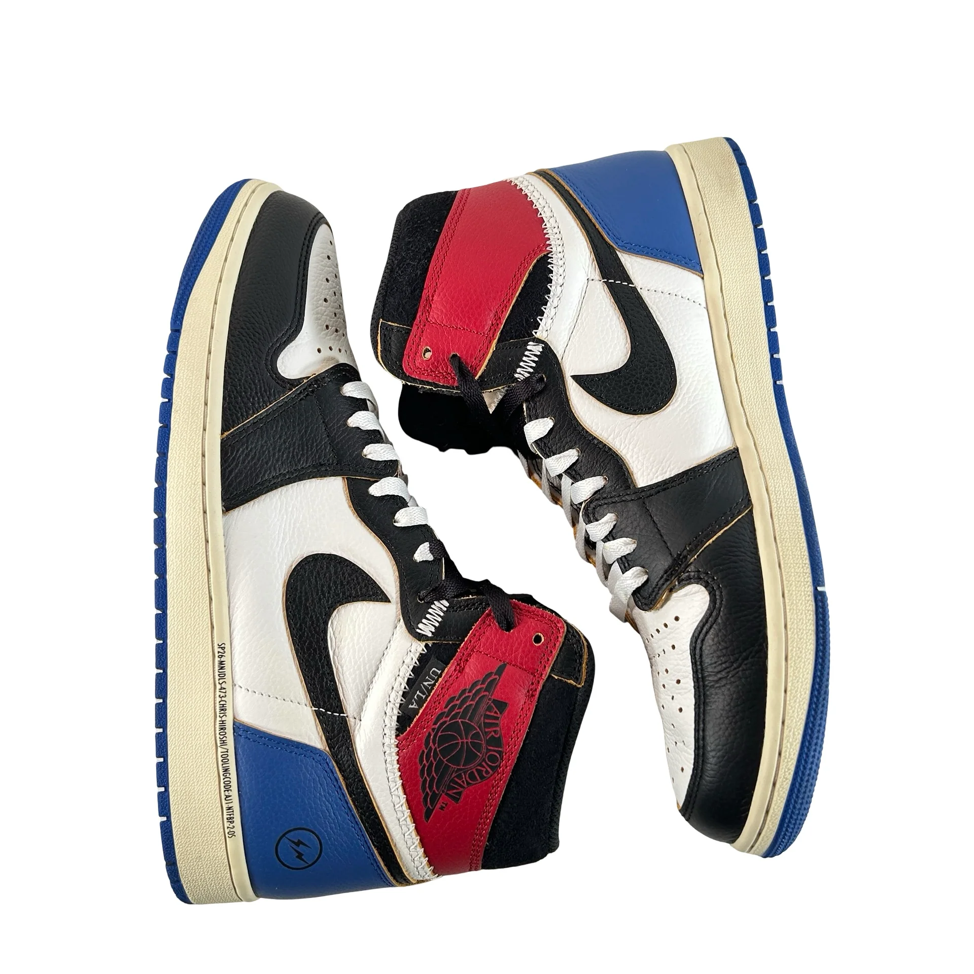 IO7847 002 Jordan 1 Retro High OG SP Fragment x Union LA Varsity Red Sport Royal [USED] - 11 M (Used3) - Image 5