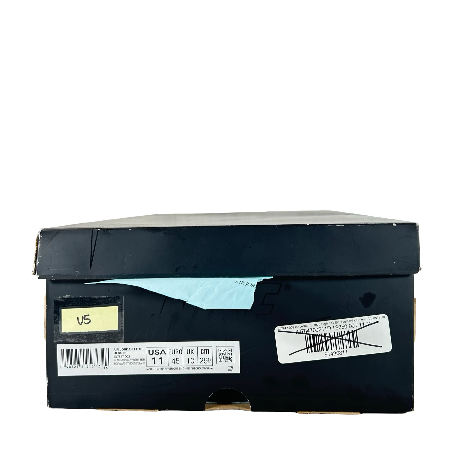 IO7847 002 Jordan 1 Retro High OG SP Fragment x Union LA Varsity Red Sport Royal [USED] - 11 M (Used5) - Image 6