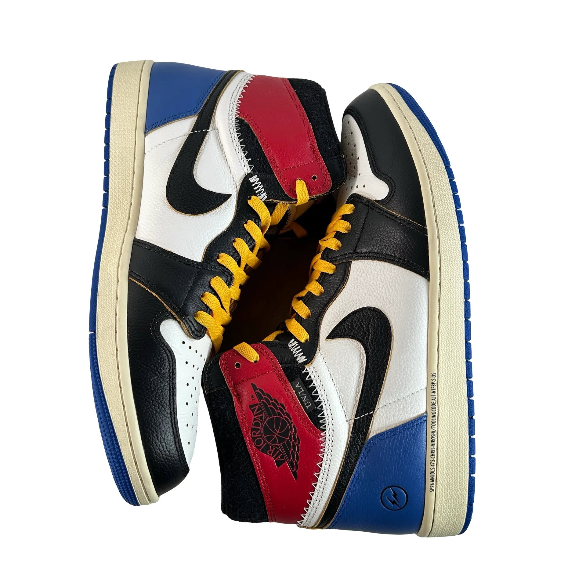IO7847 002 Jordan 1 Retro High OG SP Fragment x Union LA Varsity Red Sport Royal [USED] - 14 M (Used) - Image 5