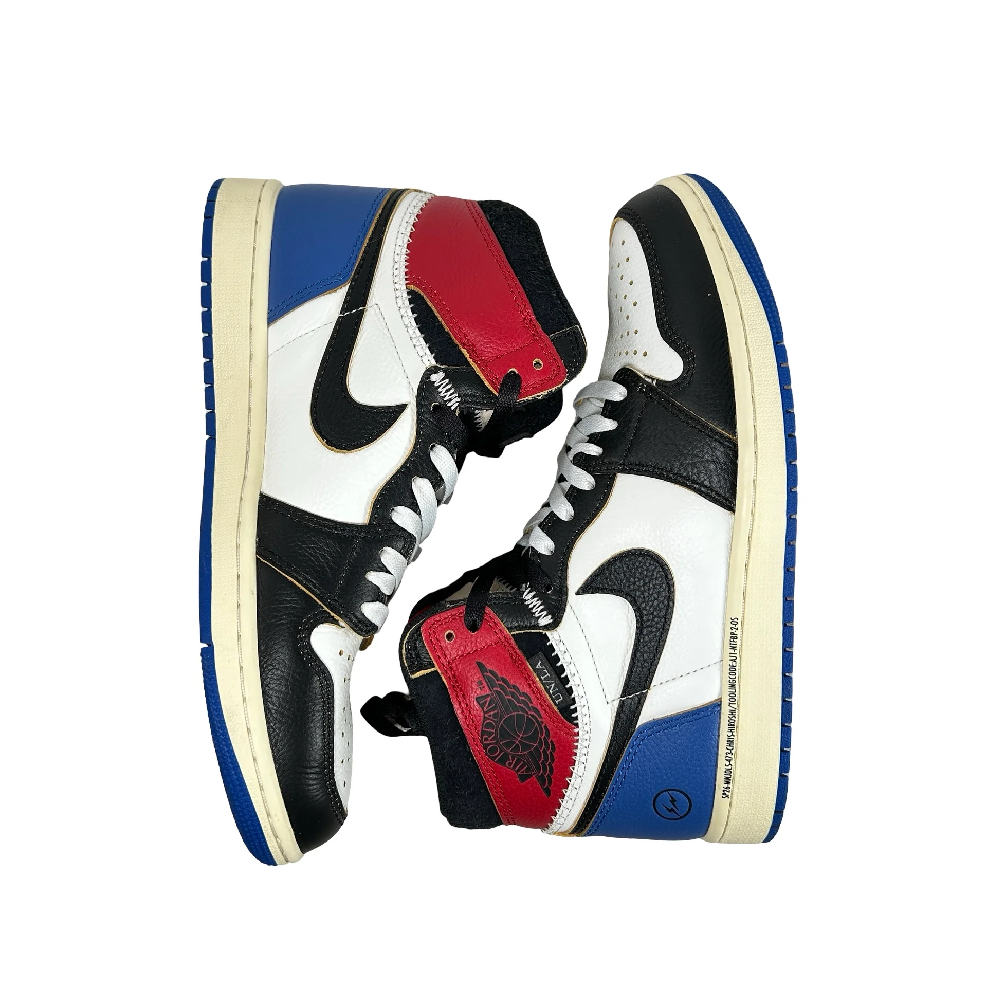 IO7847 002 Jordan 1 Retro High OG SP Fragment x Union LA Varsity Red Sport Royal [USED] - 8 M (Used) - Image 5