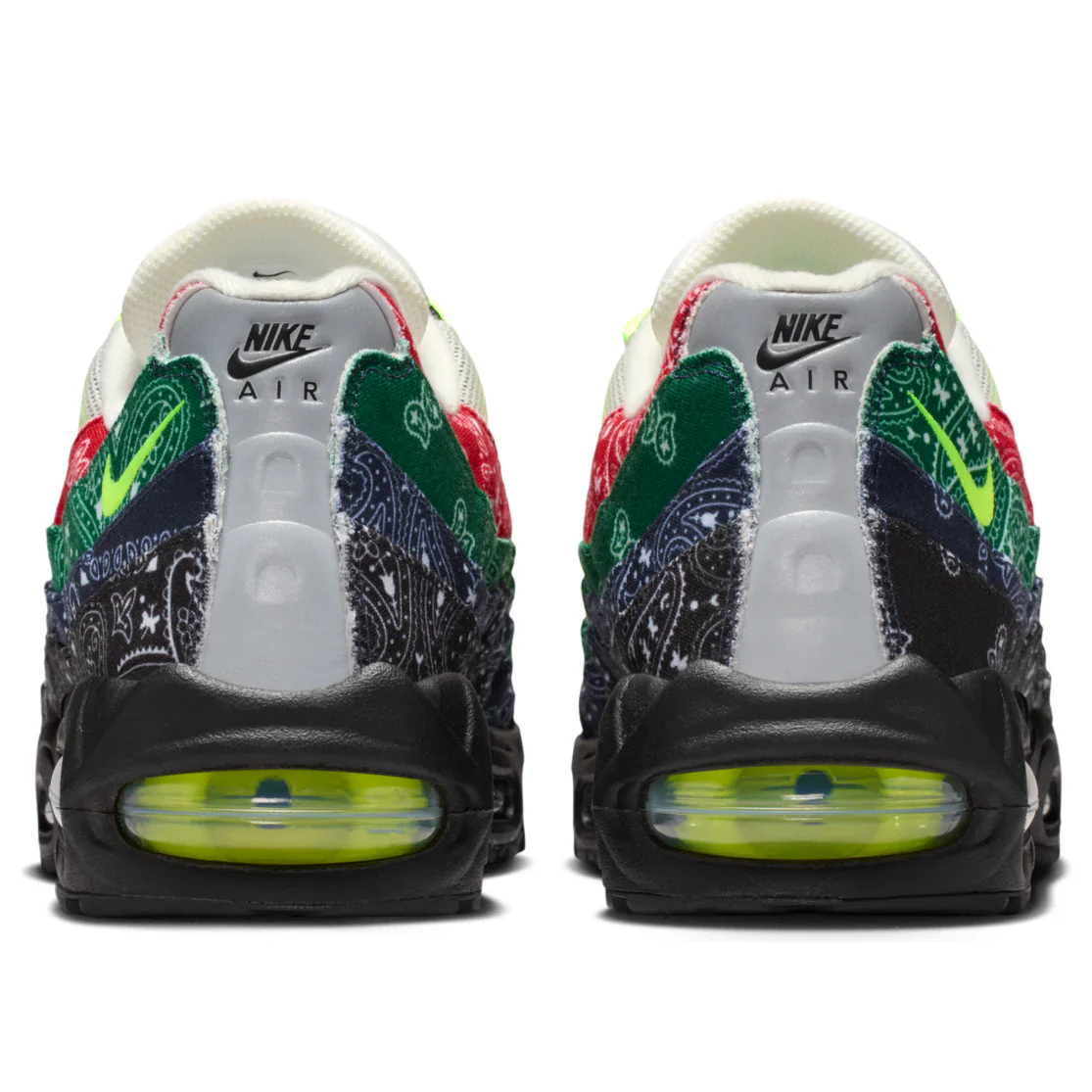 IQ0620 100 Nike Air Max 95 OG Big Bubble Neon Paisley Bandana - Image 5