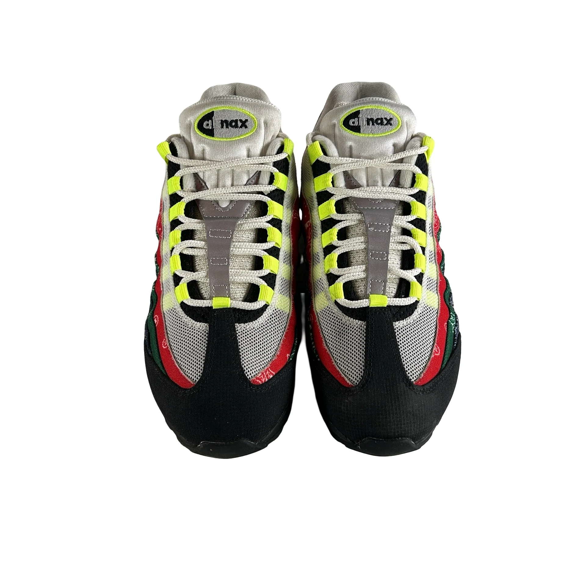IQ0620 100 Nike Air Max 95 OG Big Bubble Neon Paisley Bandana [USED] - 9 M (Used) - Image 2