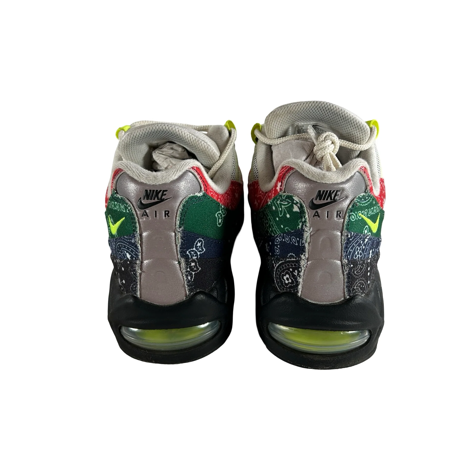 IQ0620 100 Nike Air Max 95 OG Big Bubble Neon Paisley Bandana [USED] - 9 M (Used) - Image 3