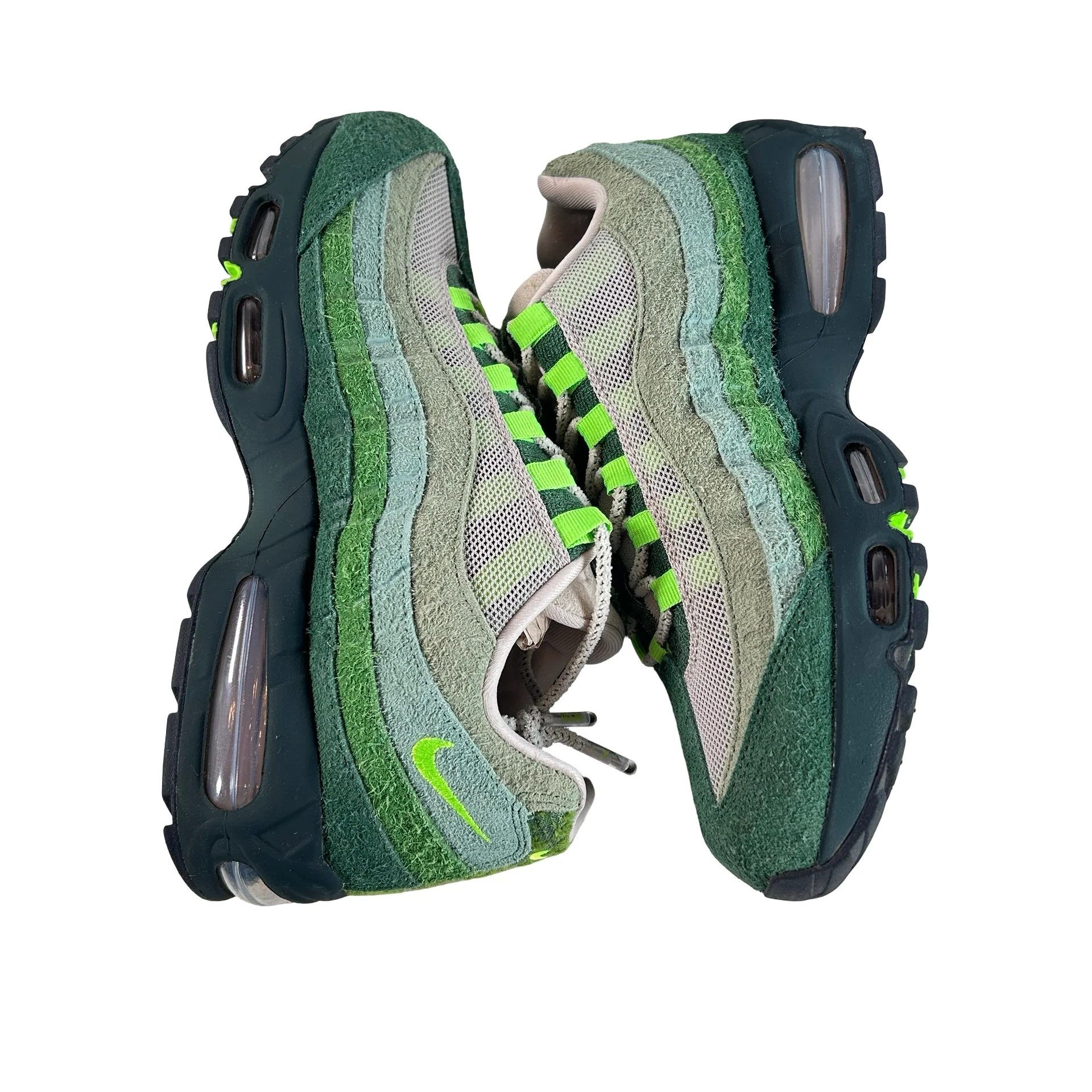 IQ3986 300 Nike Air Max 95 Big Bubble Ducks of a Feather Oregon Ducks The Woods [USED] - 9.5 M (Used) - Image 4