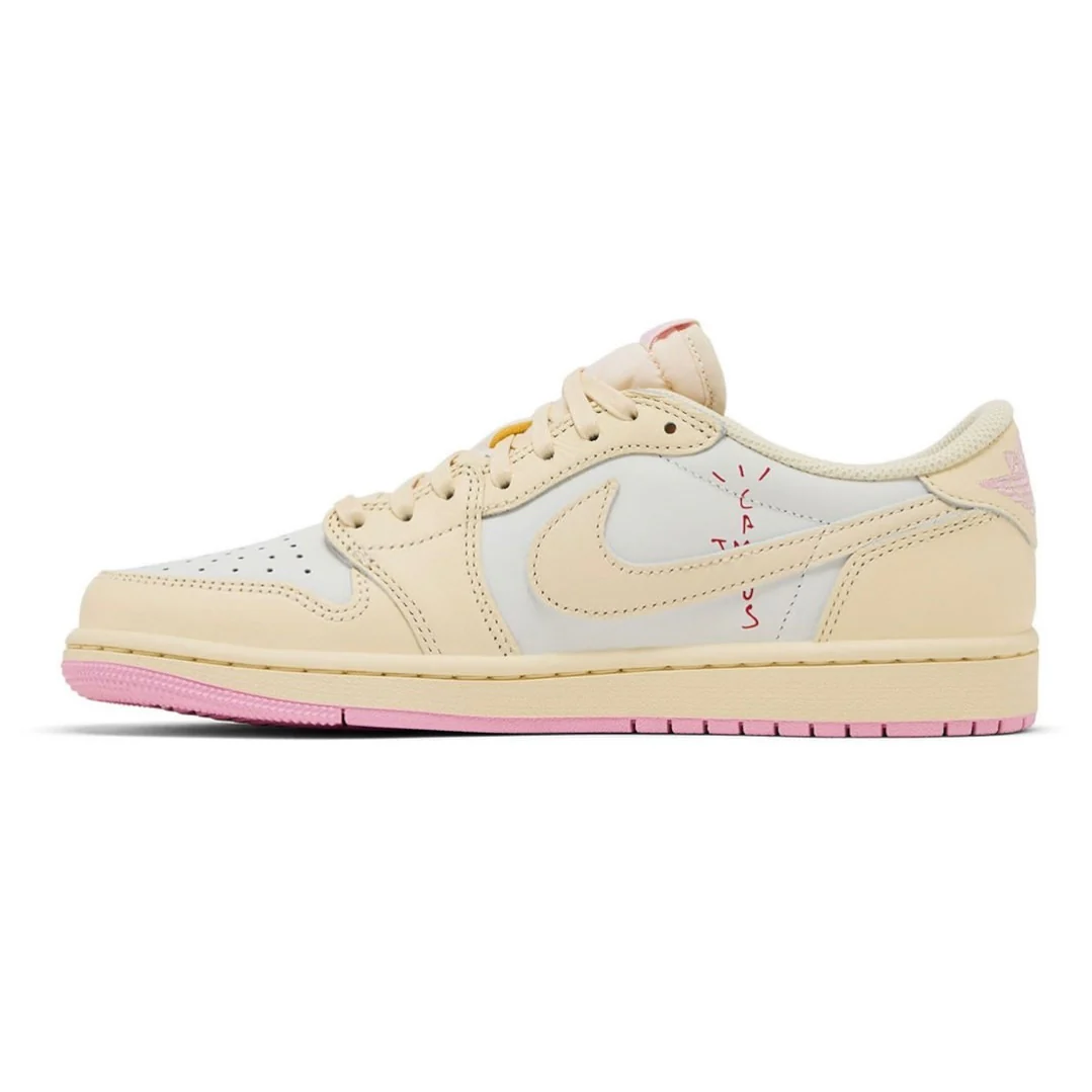 IQ7604 100 Air Jordan 1 Retro Low OG SP Travis Scott Shy Pink - Image 2