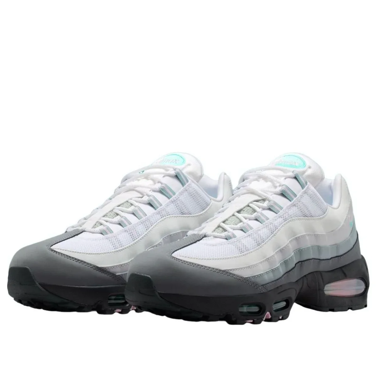 IR1473 060 Nike Air Max 95 Big Bubble White Hyper Turquoise Pink Foam - Image 2
