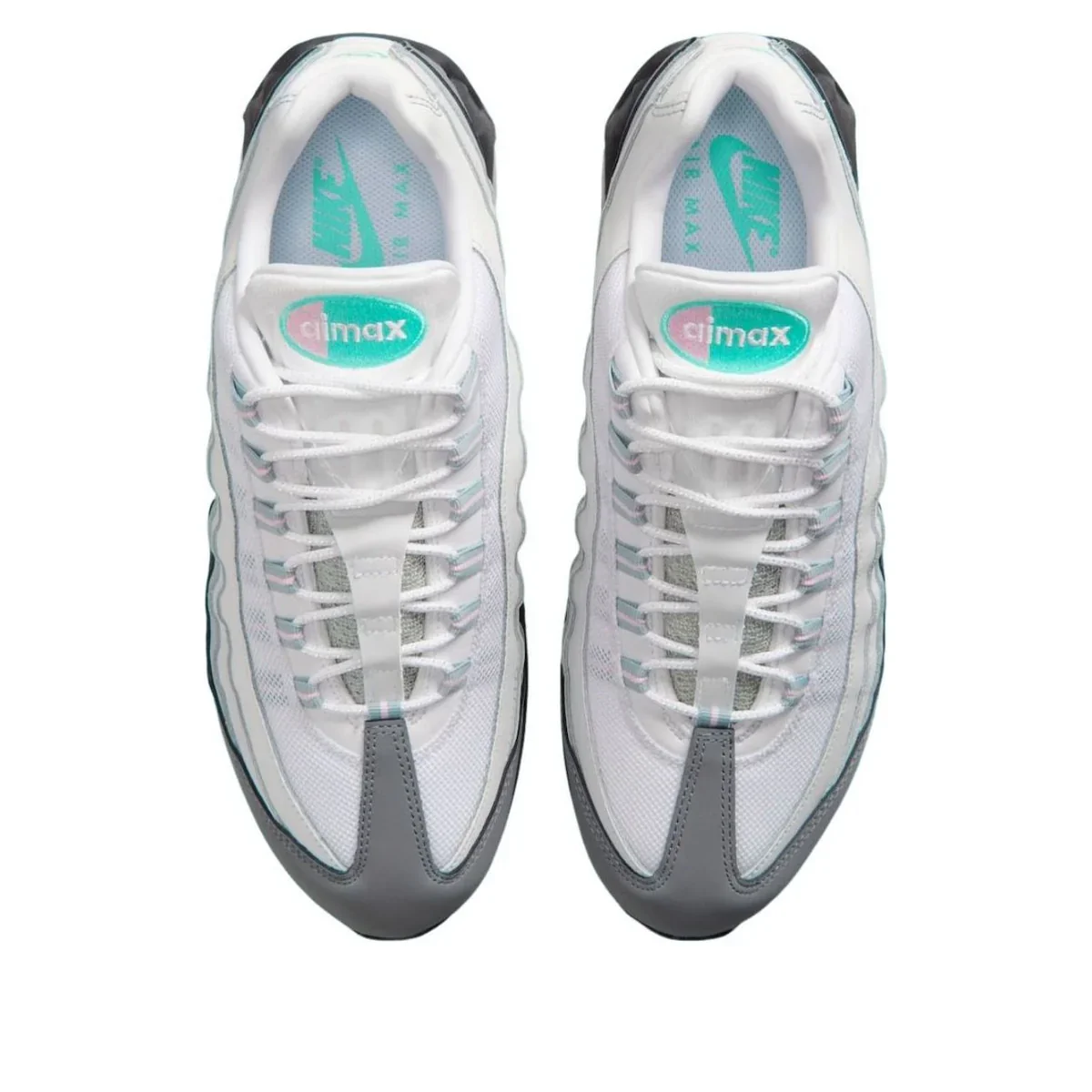 IR1473 060 Nike Air Max 95 Big Bubble White Hyper Turquoise Pink Foam - Image 3