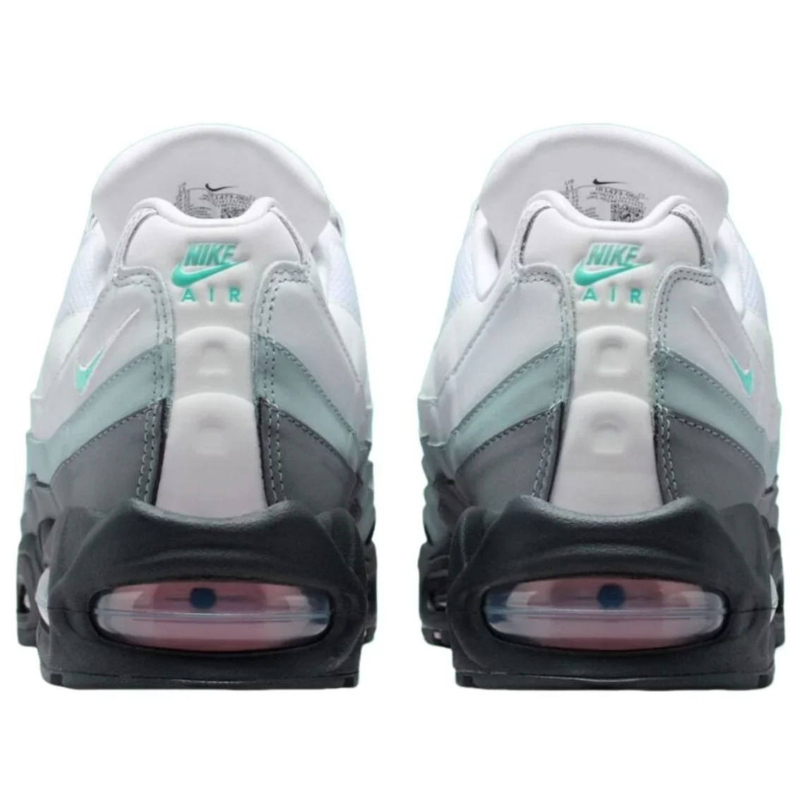 IR1473 060 Nike Air Max 95 Big Bubble White Hyper Turquoise Pink Foam - Image 4