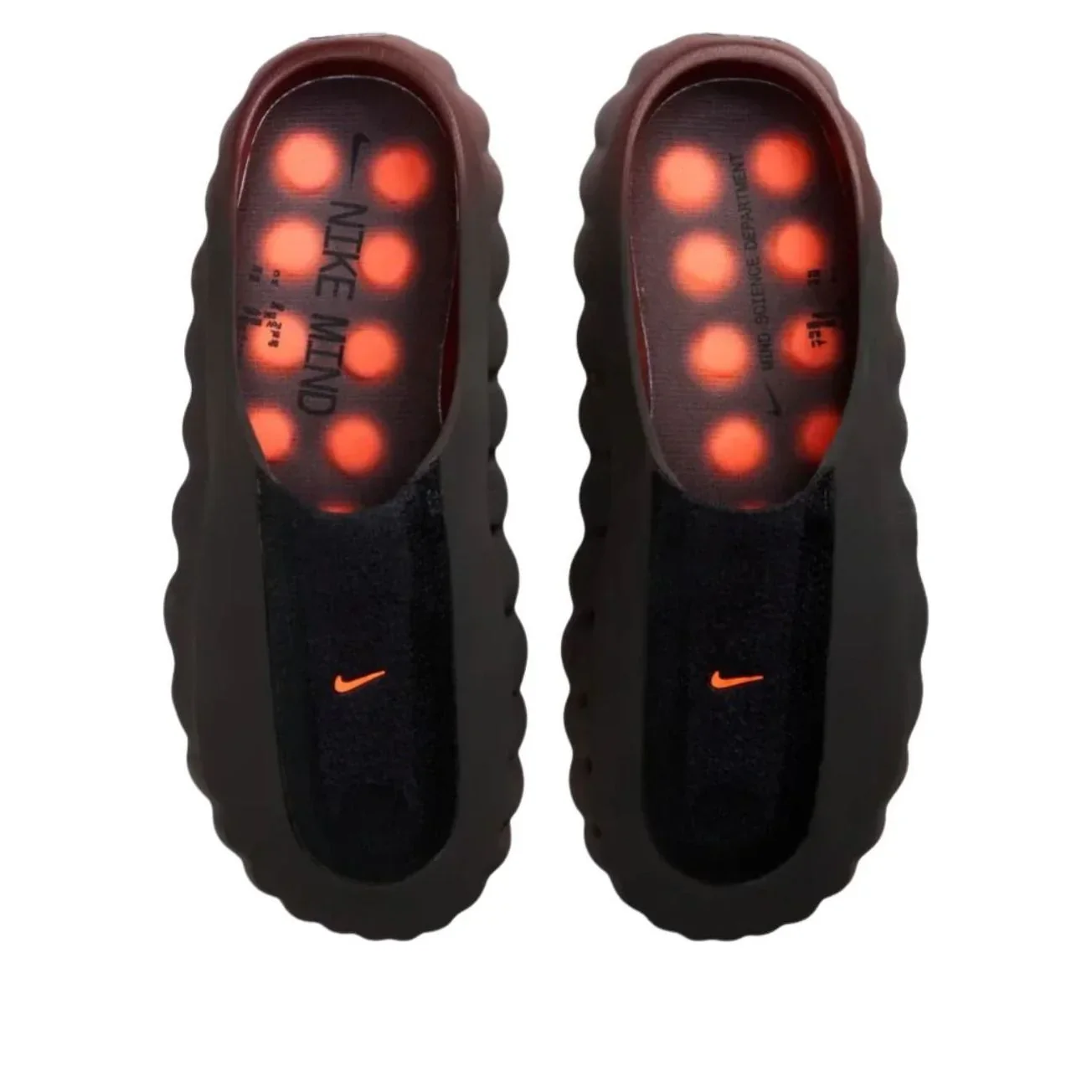 IR2175 200 Nike Mind 001 Flyknit Slide Bronze Eclipse Total Orange - Image 3