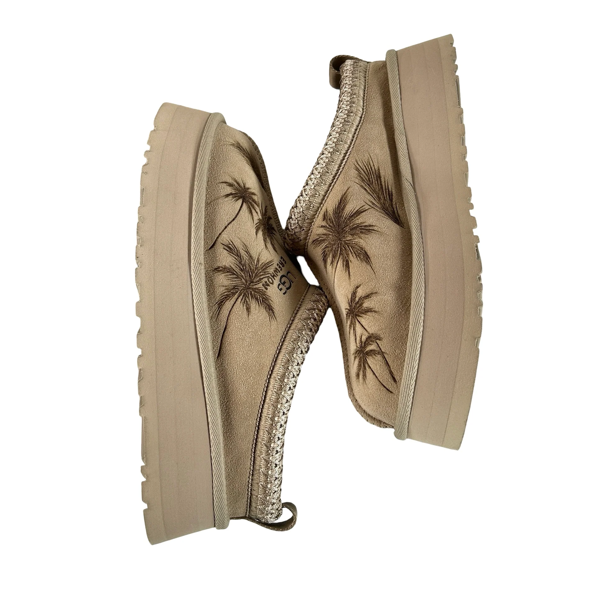 JonBoy x UGG Tazz Slipper Mustard Seed Erewhon Palm Trees (Women's) [CONDITIONAL] - 8 W (Replace Box) - Image 4
