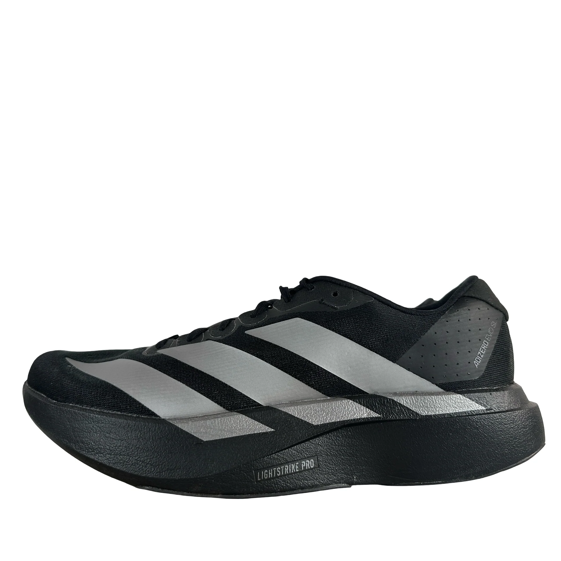 JP7147 adidas Adizero Evo SL Core Black Iron Metallic (Women's) [USED] - 9.5 W (Used) (No Box)