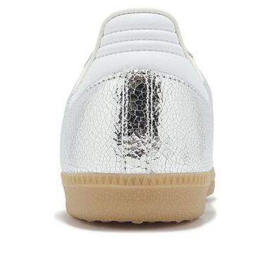 JR0035 adidas Samba OG Silver Metallic Cracked Leather (Women's) - Image 4