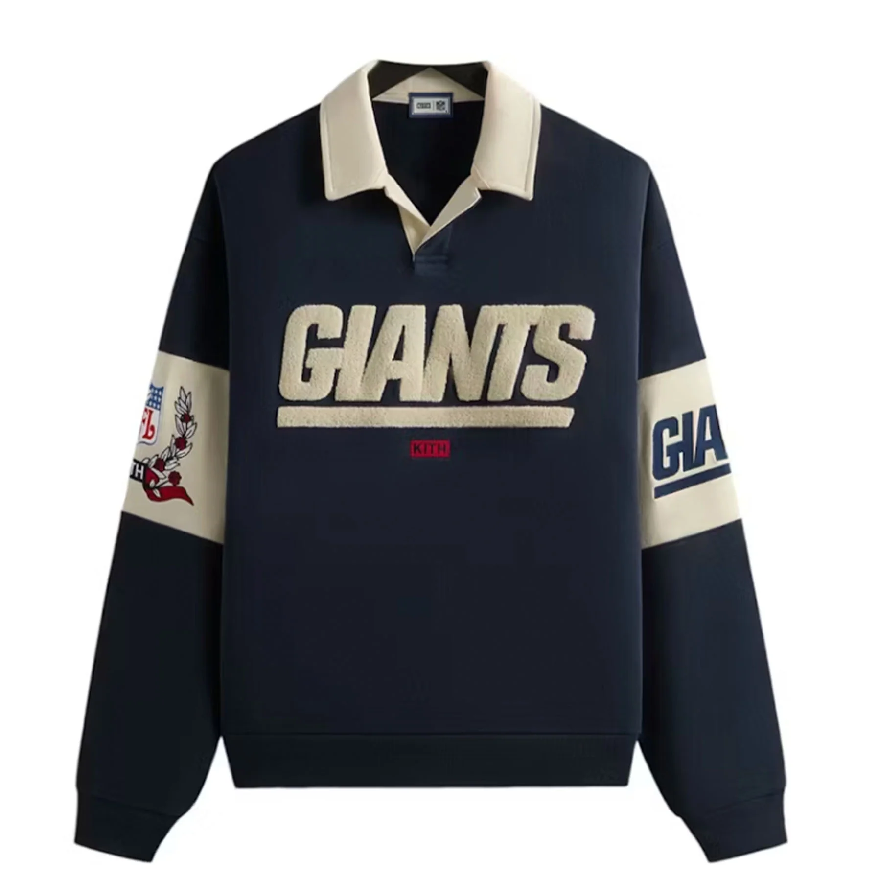 Kith x NFL 47 Giants Nelson Collared Pullover Nocturnal  [USED] - L (Used)