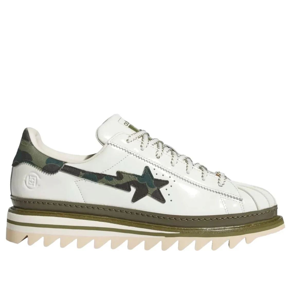 KJ1473 adidas Superstar CLOT by Edison Chen x Bape Off White [NO BOX] - Image 2