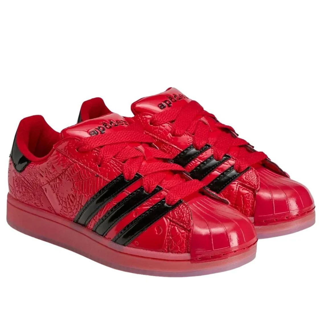 KJ7005 adidas Superstar Sp5der Red Black - Image 2
