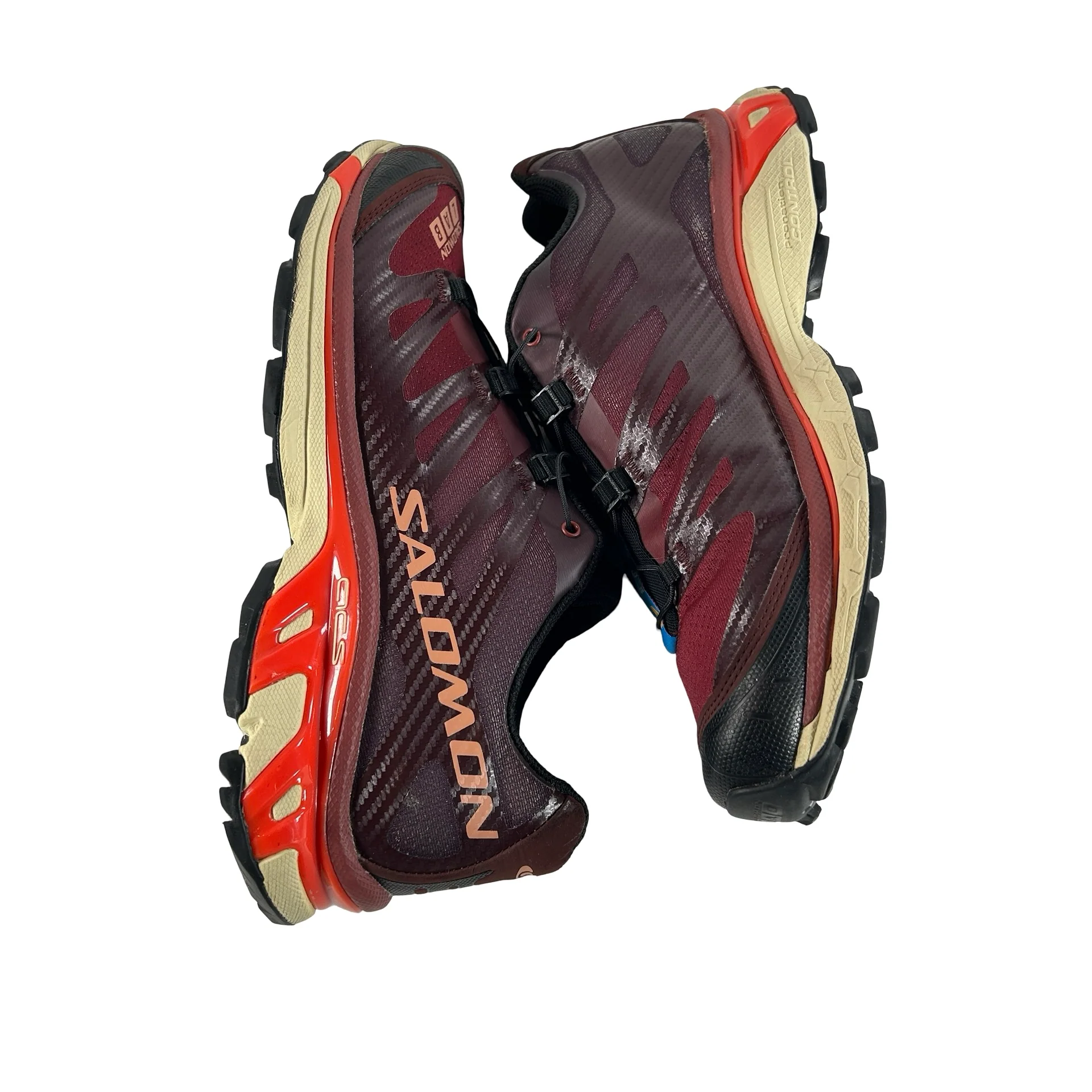 L4177220032 Salomon XT-4 Bitter Chocolate Mocha Mousse Fiery Red [USED] - 10 M (Used) - Image 4