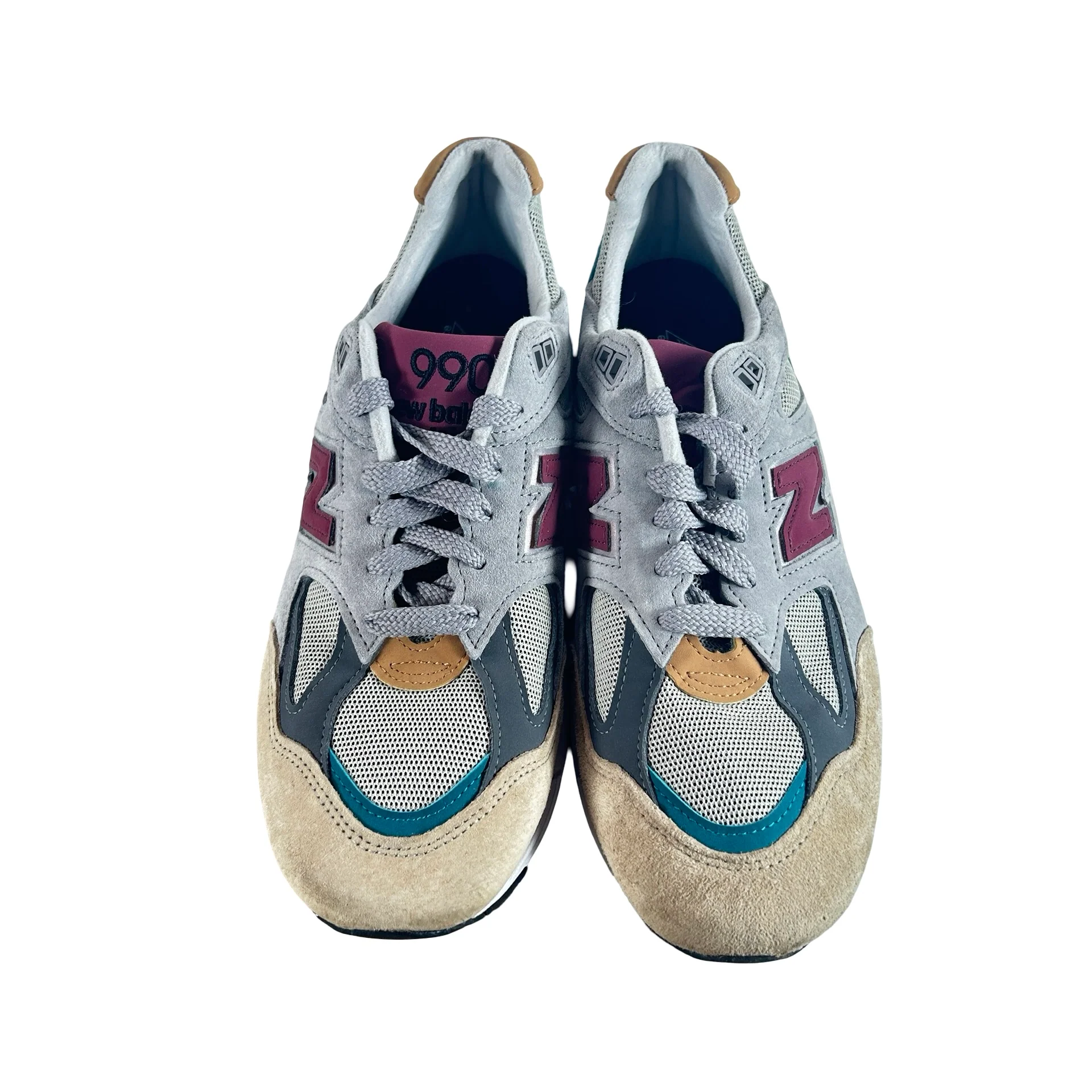 M990CP2 New Balance 990v2 Grey Green Maroon [USED] - 10.5 M (Used) (No Box) - Image 2