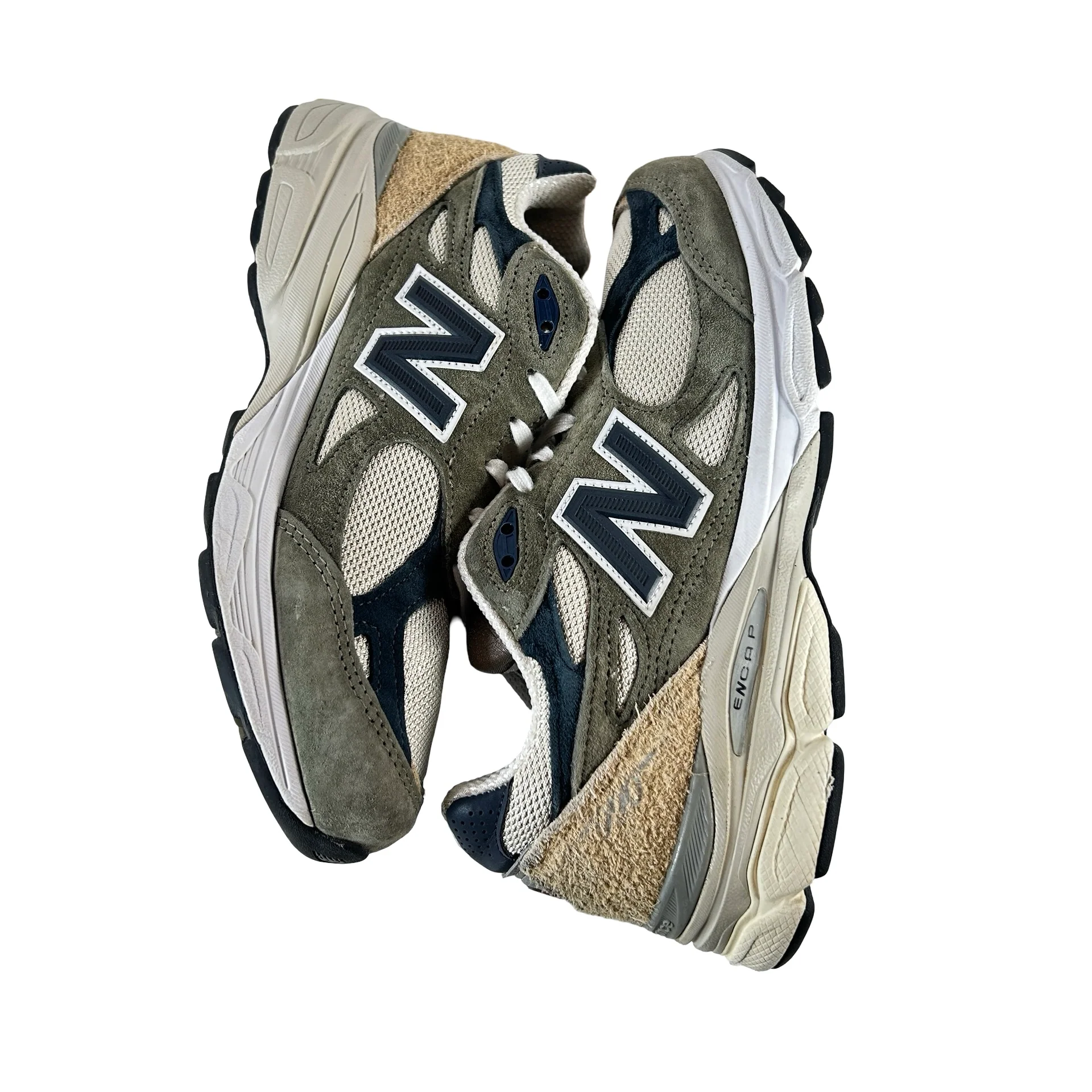 M990T03 New Balance 990v3 MiUSA Grey Blue Olive [USED] - 7 M (Used) - Image 5