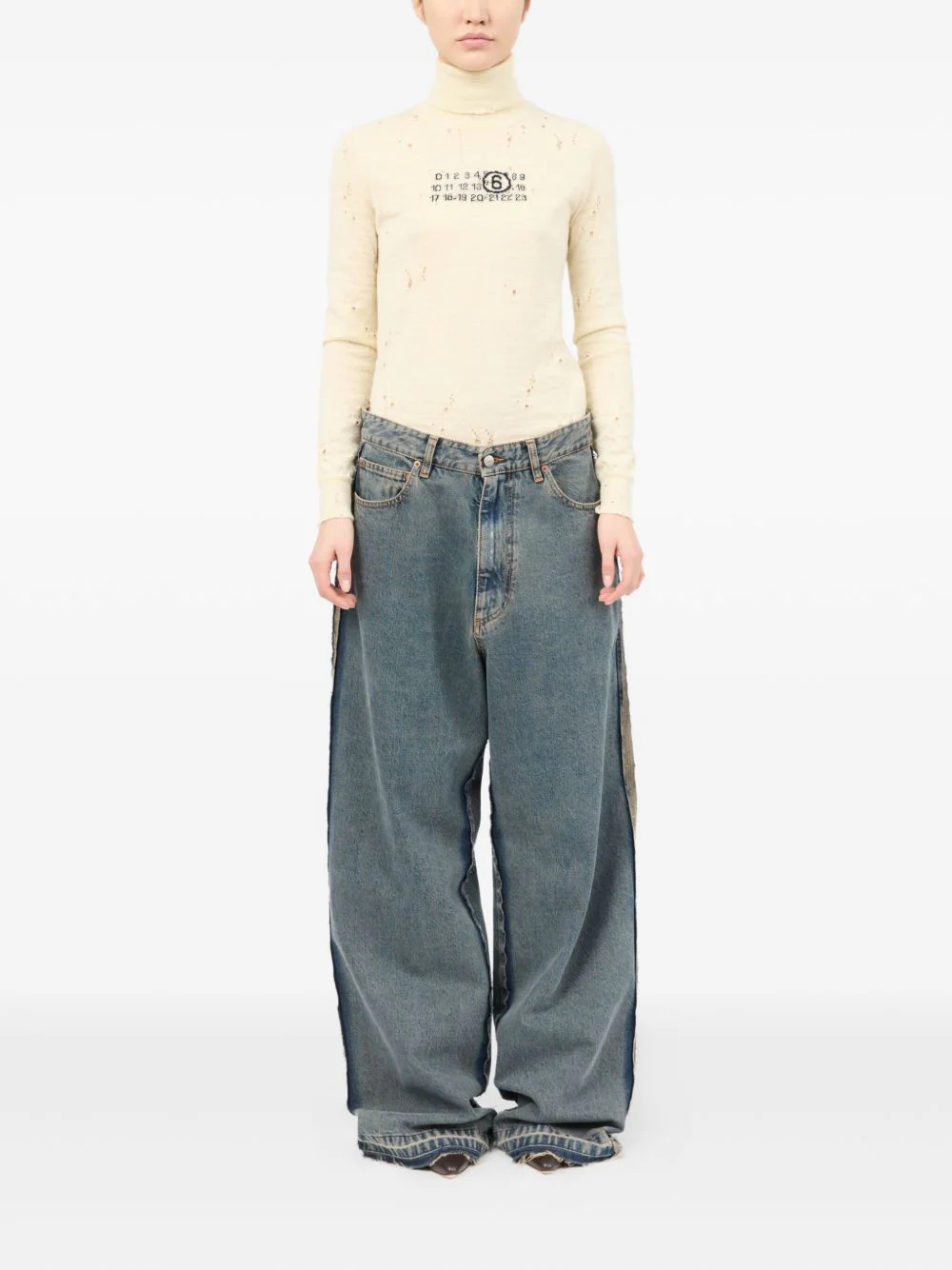 MM6 Maison Margiela Wide Leg Jeans - Image 2