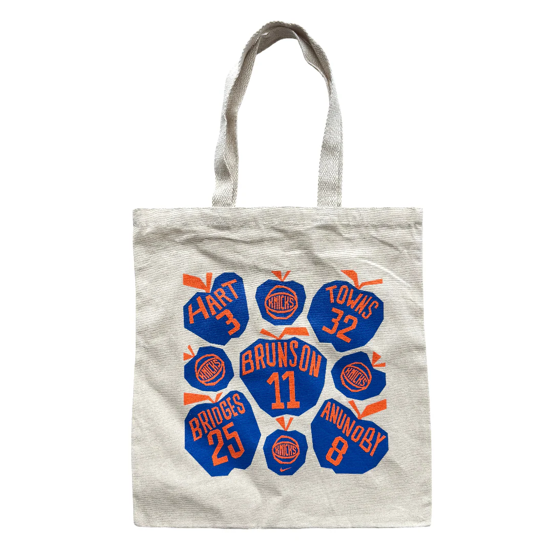Nike New York Knicks '25-'26 NBA Champions Big Apple Canvas Tote Bag - Image 2