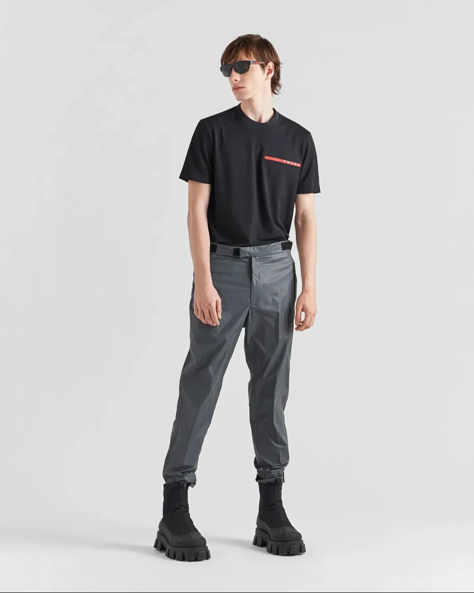 Prada Light Re-Nylon Technical Pants Iron Gray - Image 2