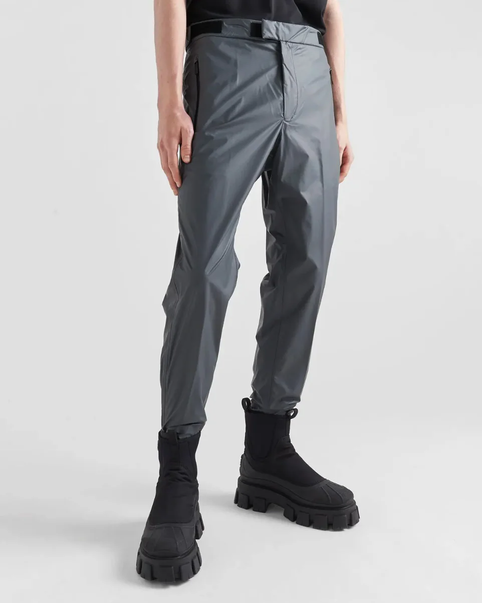 Prada Light Re-Nylon Technical Pants Iron Gray - Image 4