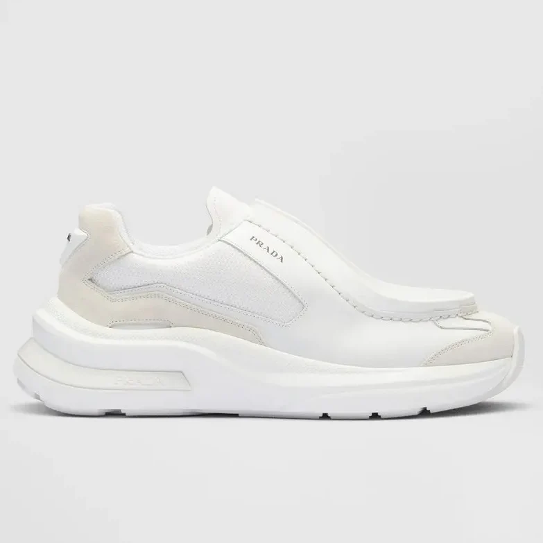 Prada Systeme Leather Sneaker White - Image 2