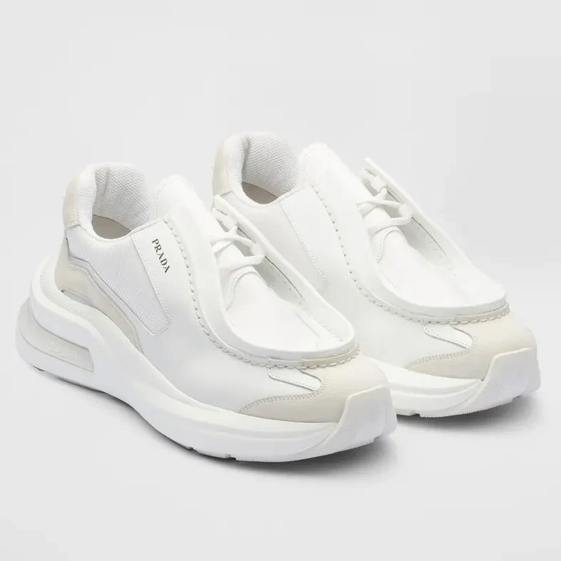 Prada Systeme Leather Sneaker White - Image 3