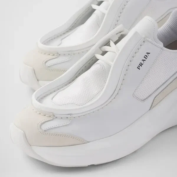 Prada Systeme Leather Sneaker White - Image 5