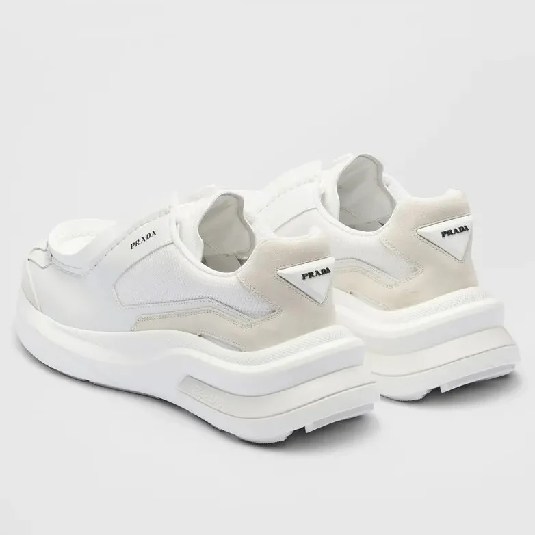 Prada Systeme Leather Sneaker White - Image 6