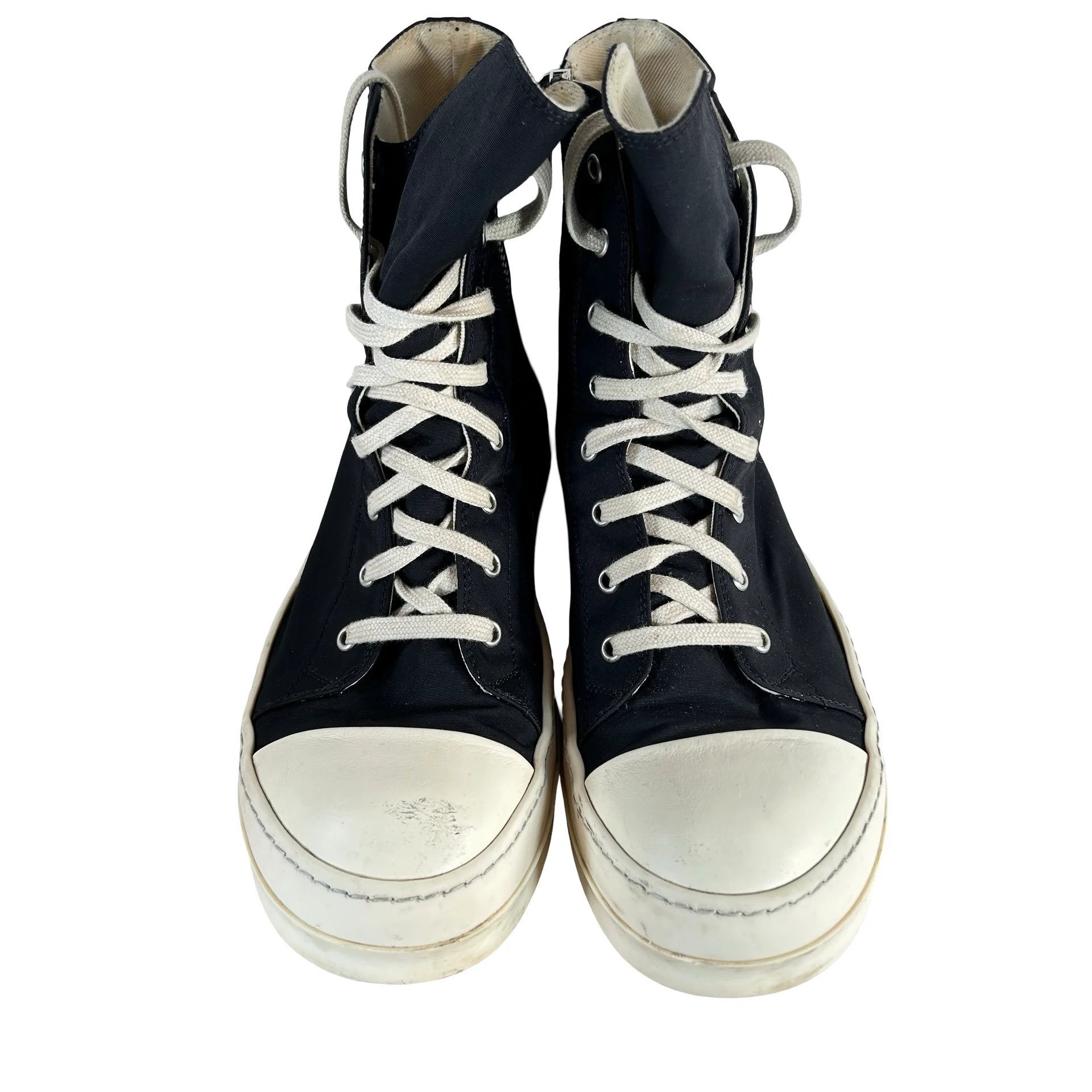 Rick Owens DRKSHDW High Black Nylon [USED] - 42 EU (US 9) (Used) - Image 2