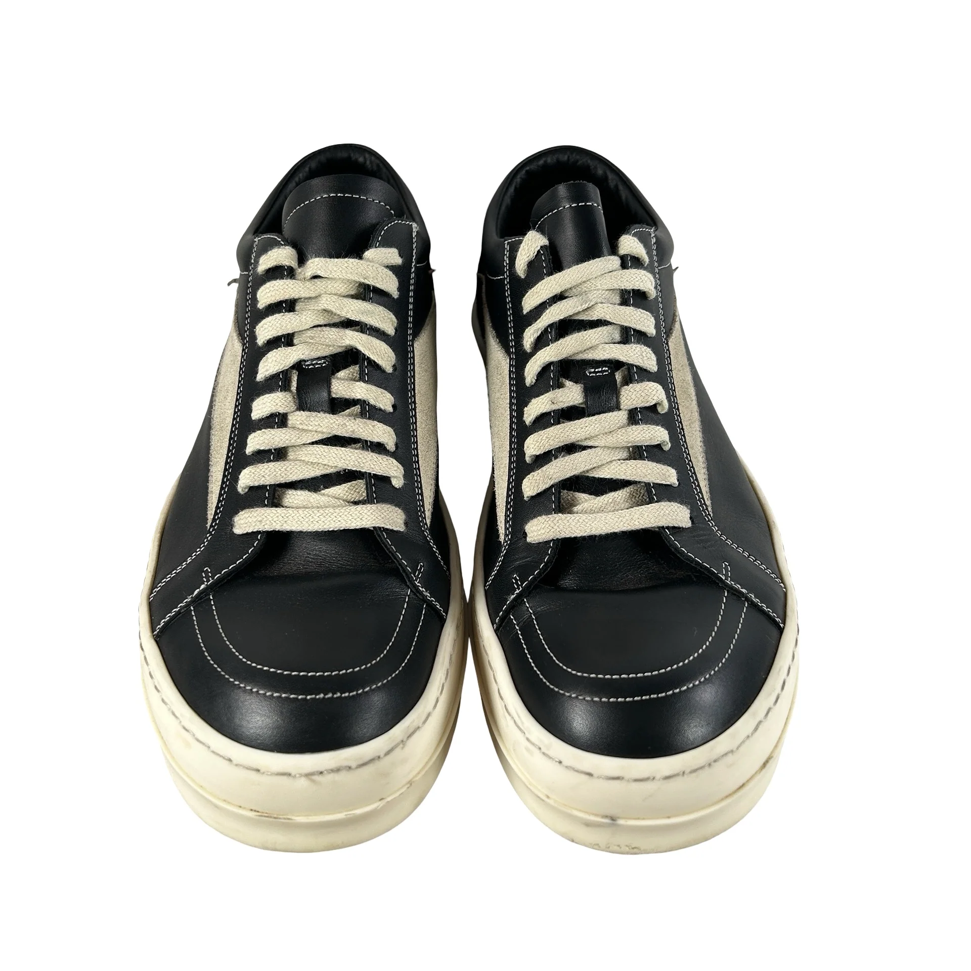 Rick Owens Leather Vintage Low-Top Sneakers [USED] - 42 (Used) (No Box) - Image 2
