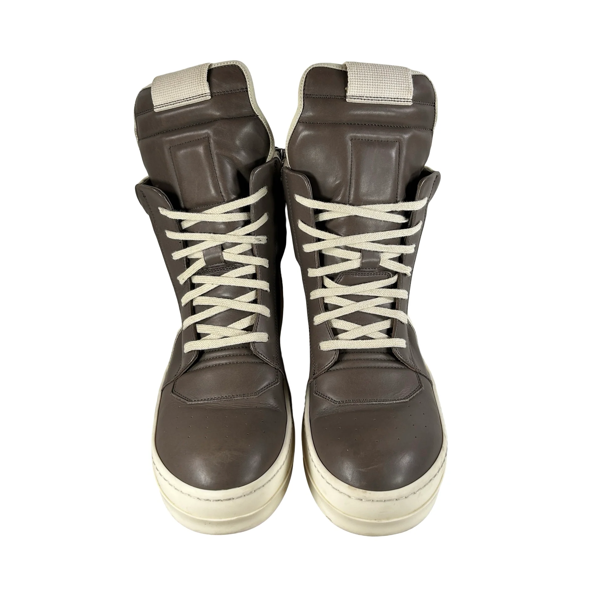 Rick Owens Men's Geobasket Sneakers Dust/White [USED] - 42 (Used) (No Box) - Image 2