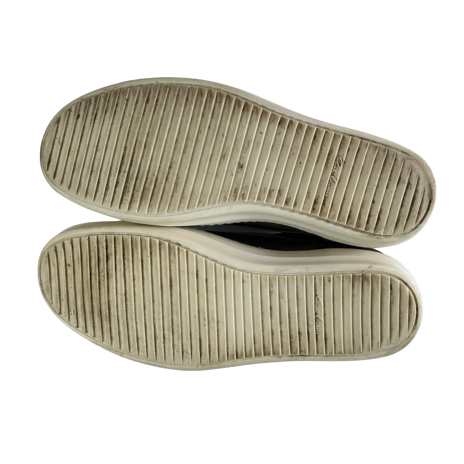 RR01E5897LCTLCO Rick Owens Vintage Sneaks Transparent Leather Dust Milk [USED] - 44 EU (Used) - Image 6