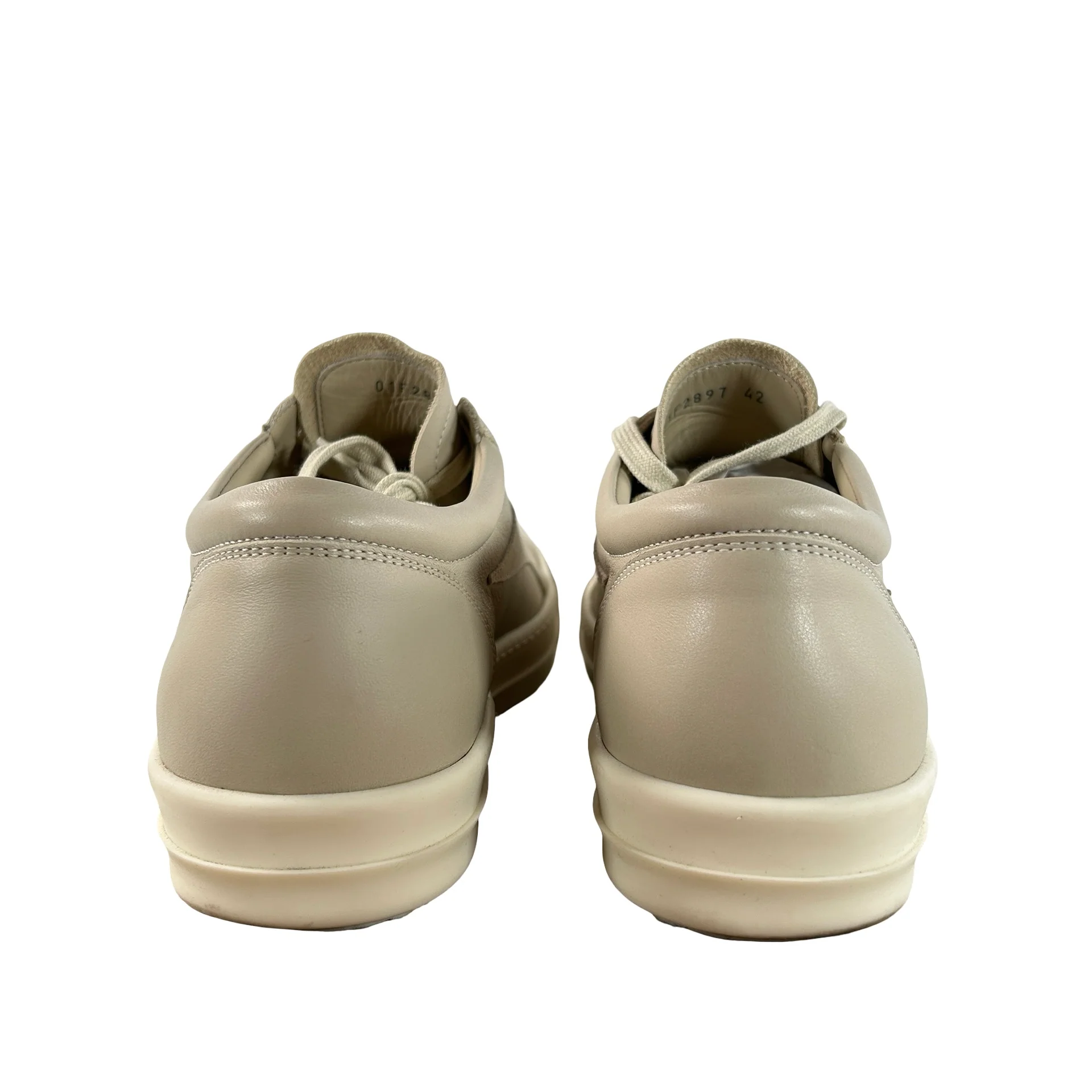 RU01F2897 LCOLVS 13811 Rick Owens Vintage Low Sand Milk [USED] - 42 EU / US 9 M (Used) - Image 3