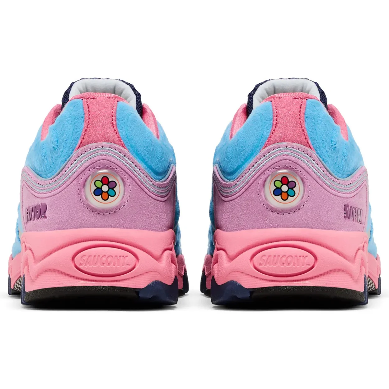S70922 2 Saucony Matrix Jae Tips No Shoes In The House Blue Pink [NO BOX] - Image 4