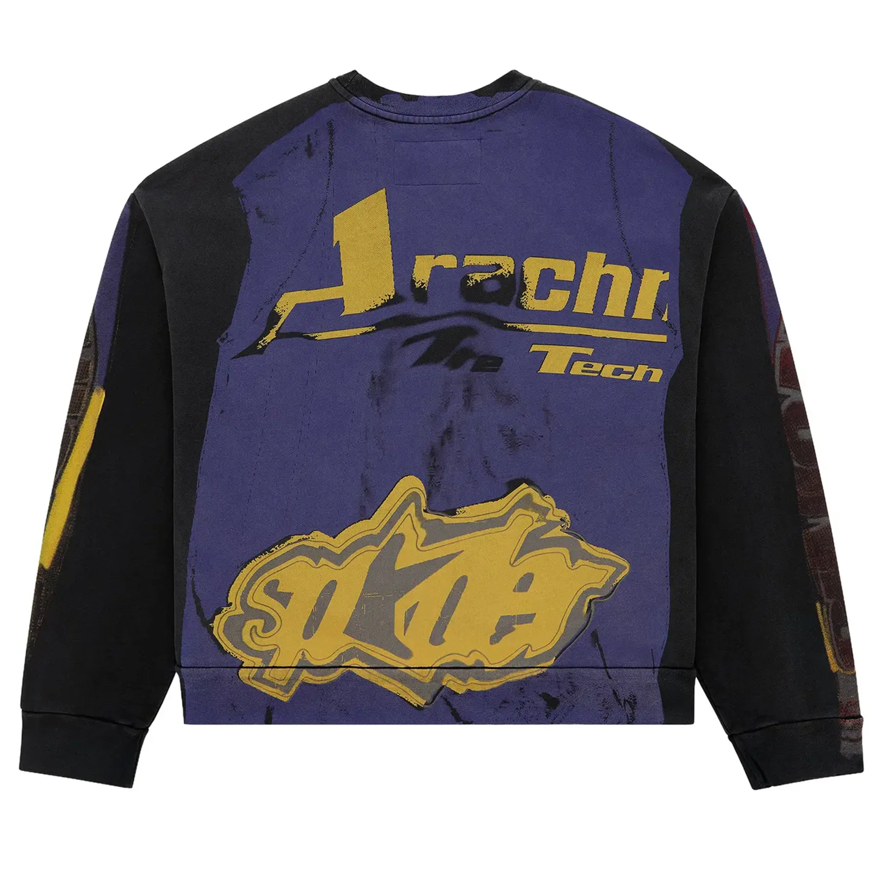 Sp5der Trompe-L’œIl Crewneck Black - Image 2