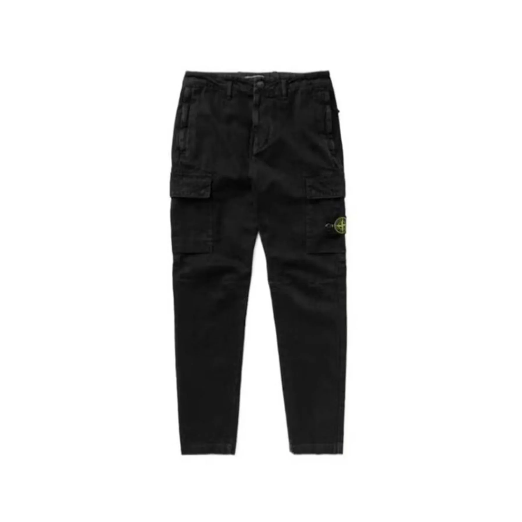 Stone Island Logo-Patch Tapered Trousers Black [USED] - 40 (Used)