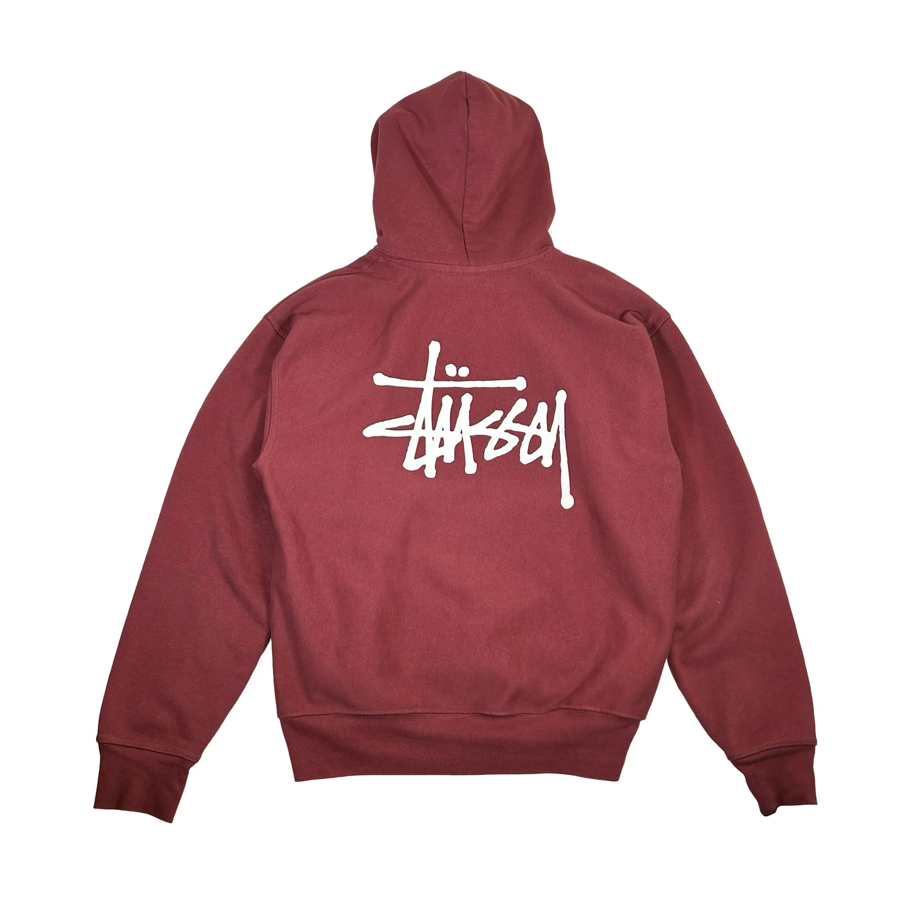 Stussy Basic Curry Maroon Hoodie [USED] - L (Used) - Image 2