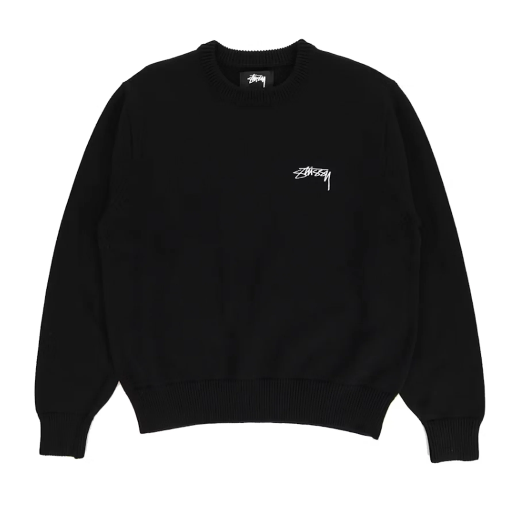Stussy Care Label Sweater Black [USED] - L (Used) - Image 2